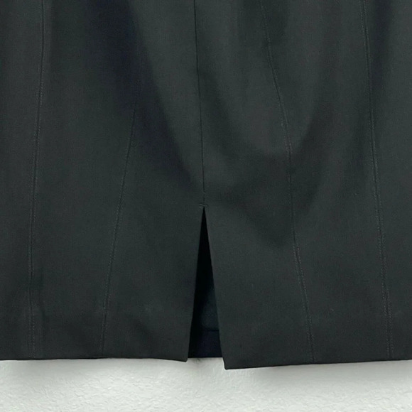 EXPRESS Skirt Womens Size 0 Pencil-Straight Seamed Back Vent Mini Stretch Black - Picture 4 of 7
